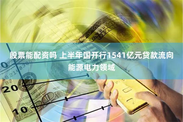 股票能配资吗 上半年国开行1541亿元贷款流向能源电力领域
